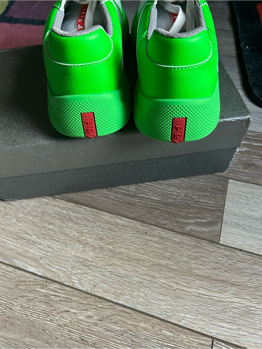 Men's Neon Green Athletic Sneakers - Picture 6 of 6